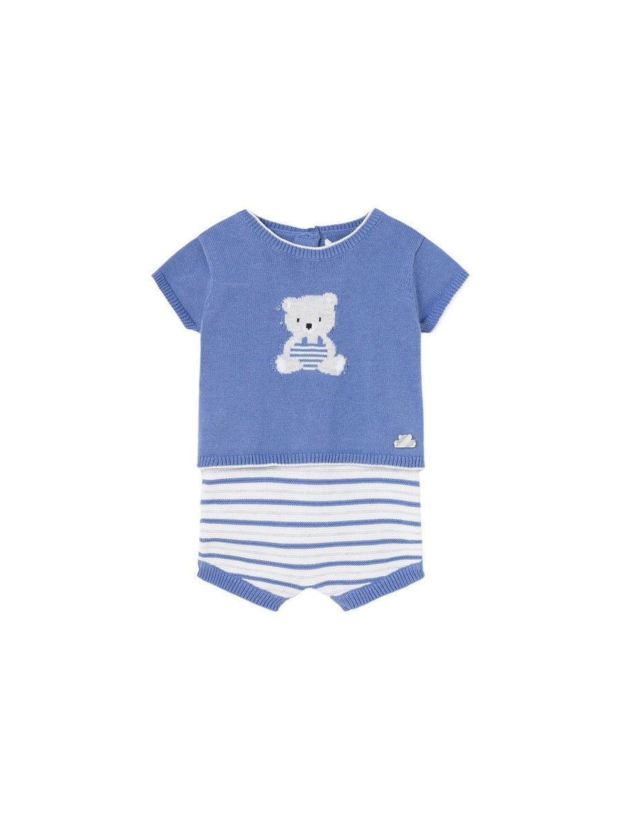 Conj. calção tricot Regata (Azul)  para Bebé Menino - Mayoral