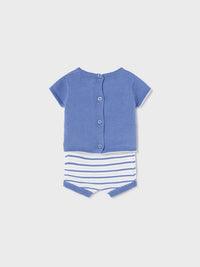 Conj. calção tricot Regata (Azul)  para Bebé Menino - Mayoral