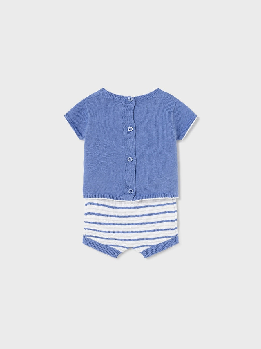 Conj. calção tricot Regata (Azul)  para Bebé Menino - Mayoral