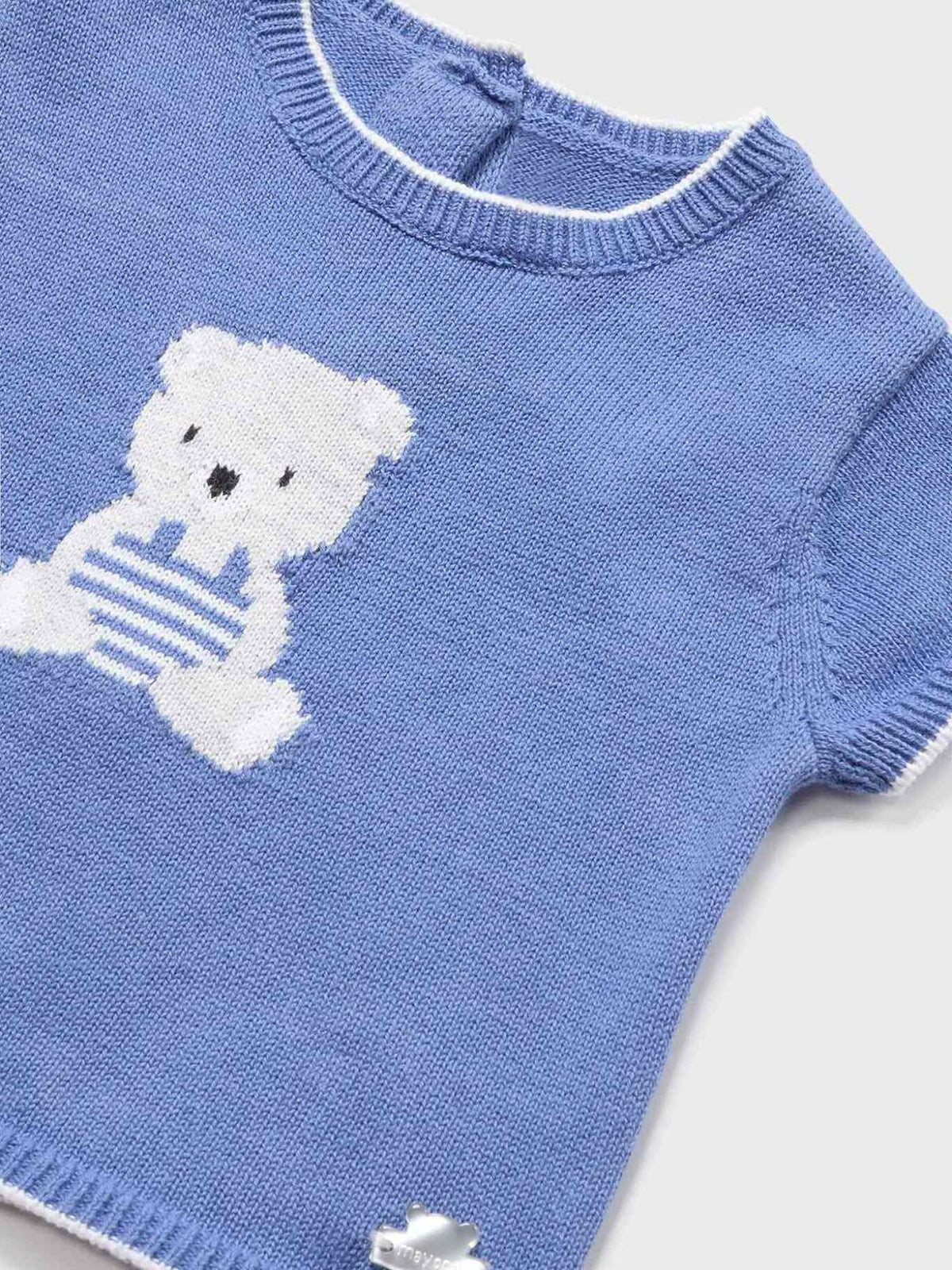 Conj. calção tricot Regata (Azul)  para Bebé Menino - Mayoral