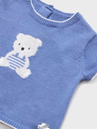 Conj. calção tricot Regata (Azul)  para Bebé Menino - Mayoral