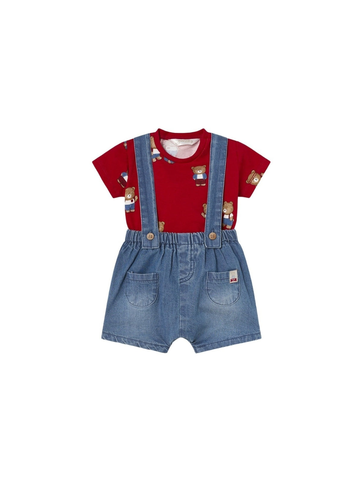 Conj. calça ganga Vermelho (Vermelho)  para Bebé Menino - Mayoral
