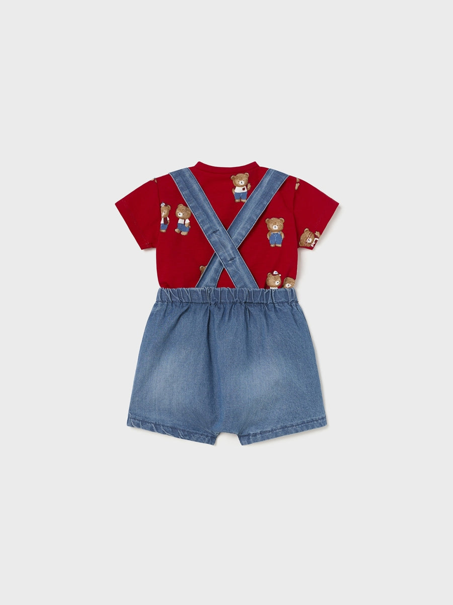 Conj. calça ganga Vermelho (Vermelho)  para Bebé Menino - Mayoral