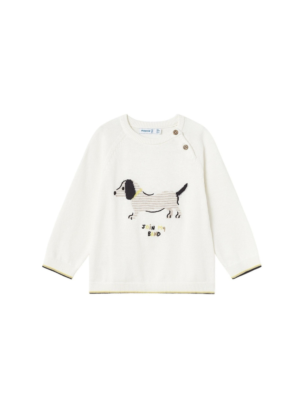 Jersey intarsia bordados Nata (Creme / Pérola)  para Bebé Menino - Mayoral
