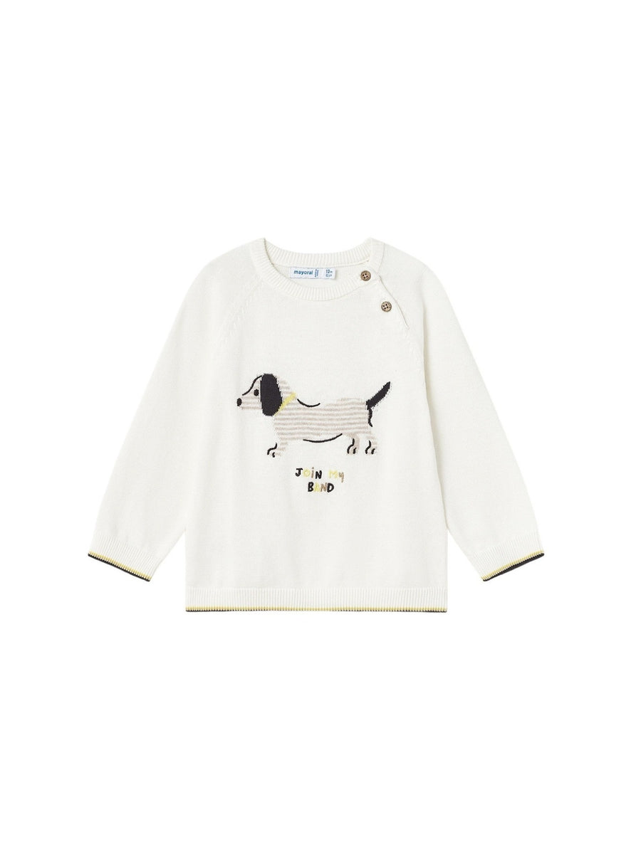 Jersey intarsia bordados Nata (Creme / Pérola)  para Bebé Menino - Mayoral
