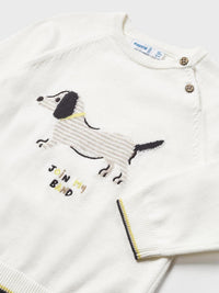 Jersey intarsia bordados Nata (Creme / Pérola)  para Bebé Menino - Mayoral