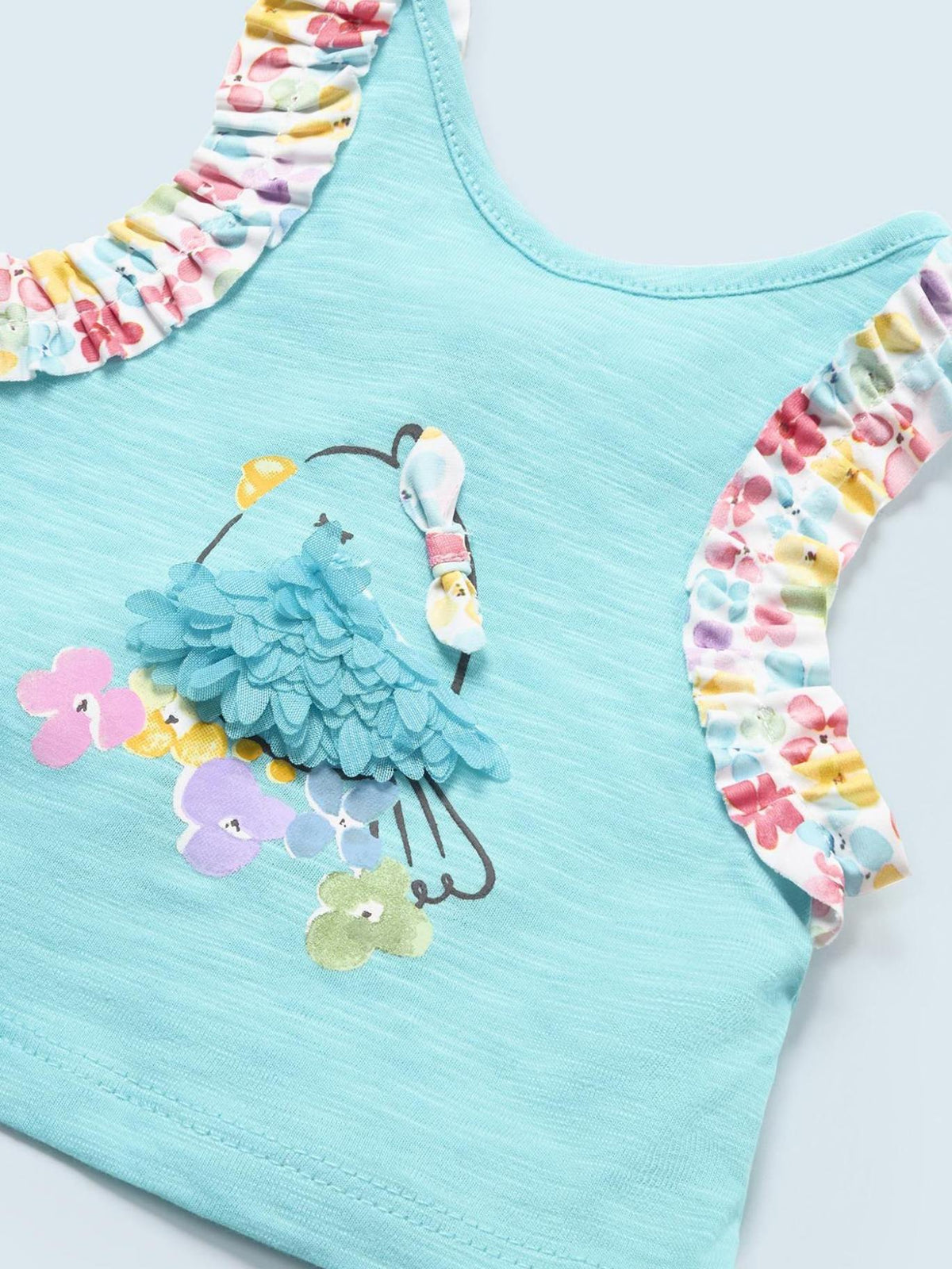 Conj. banho c/ gorro Turquesa (Turquesa)  para Bebé Menina - Mayoral