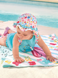 Conj. banho c/ gorro Turquesa (Turquesa)  para Bebé Menina - Mayoral
