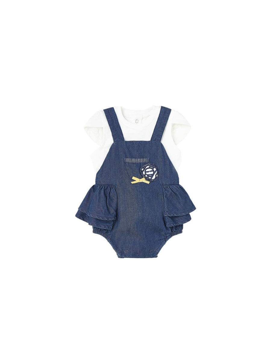 Conj. jardineira ganga Azul ganga (Ganga)  para Bebé Menina - Mayoral