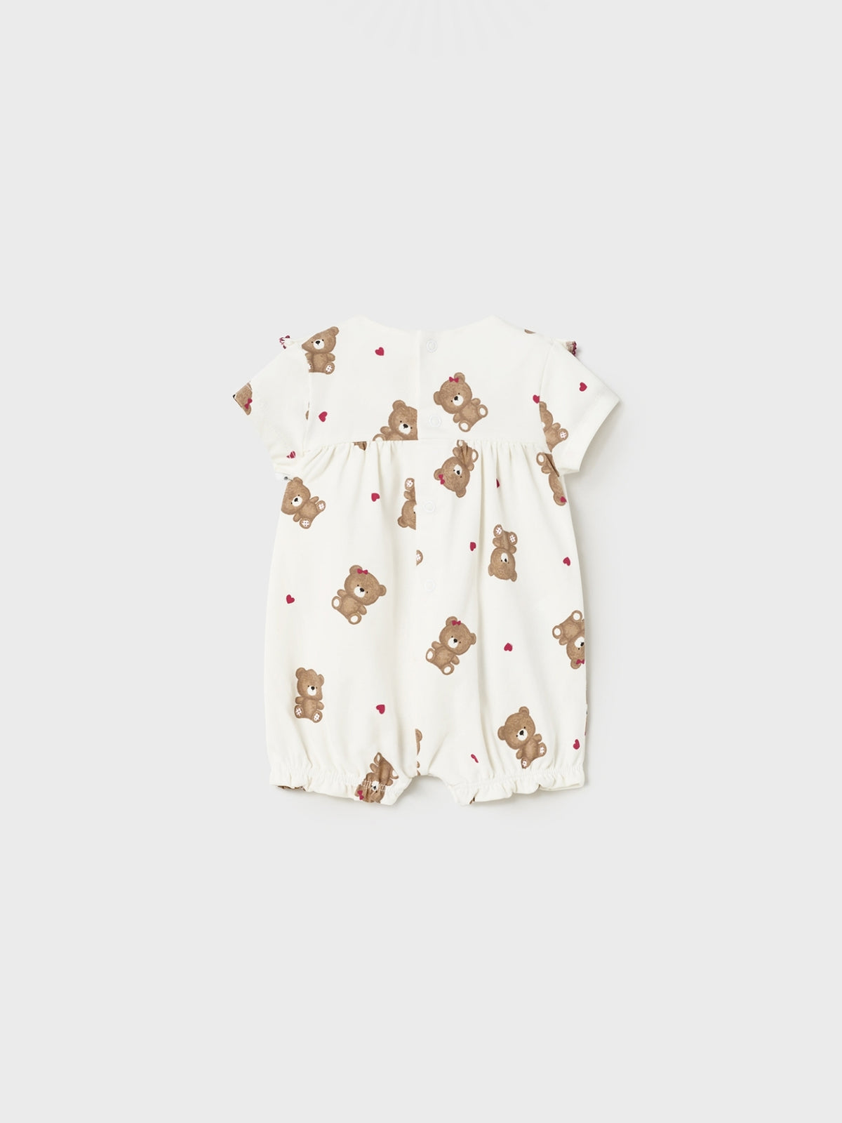 Set 2 babygrow curtos Crú (Creme / Pérola)  para Bebé Menina - Mayoral