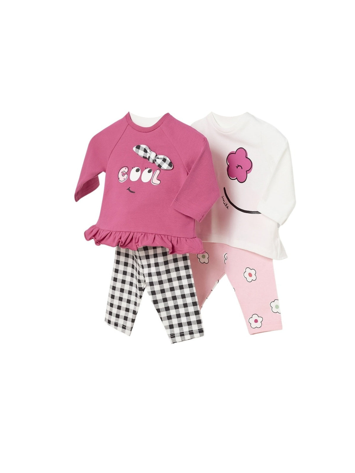 Conj. 4 peças m/comp. Tulipa (Fúcsia)  para Bebé Menina - Mayoral