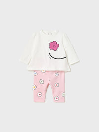 Conj. 4 peças m/comp. Tulipa (Fúcsia)  para Bebé Menina - Mayoral
