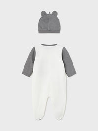 Fato bebé com gorro Elefante (Cinza Escuro)  para Bebé Menino - Mayoral