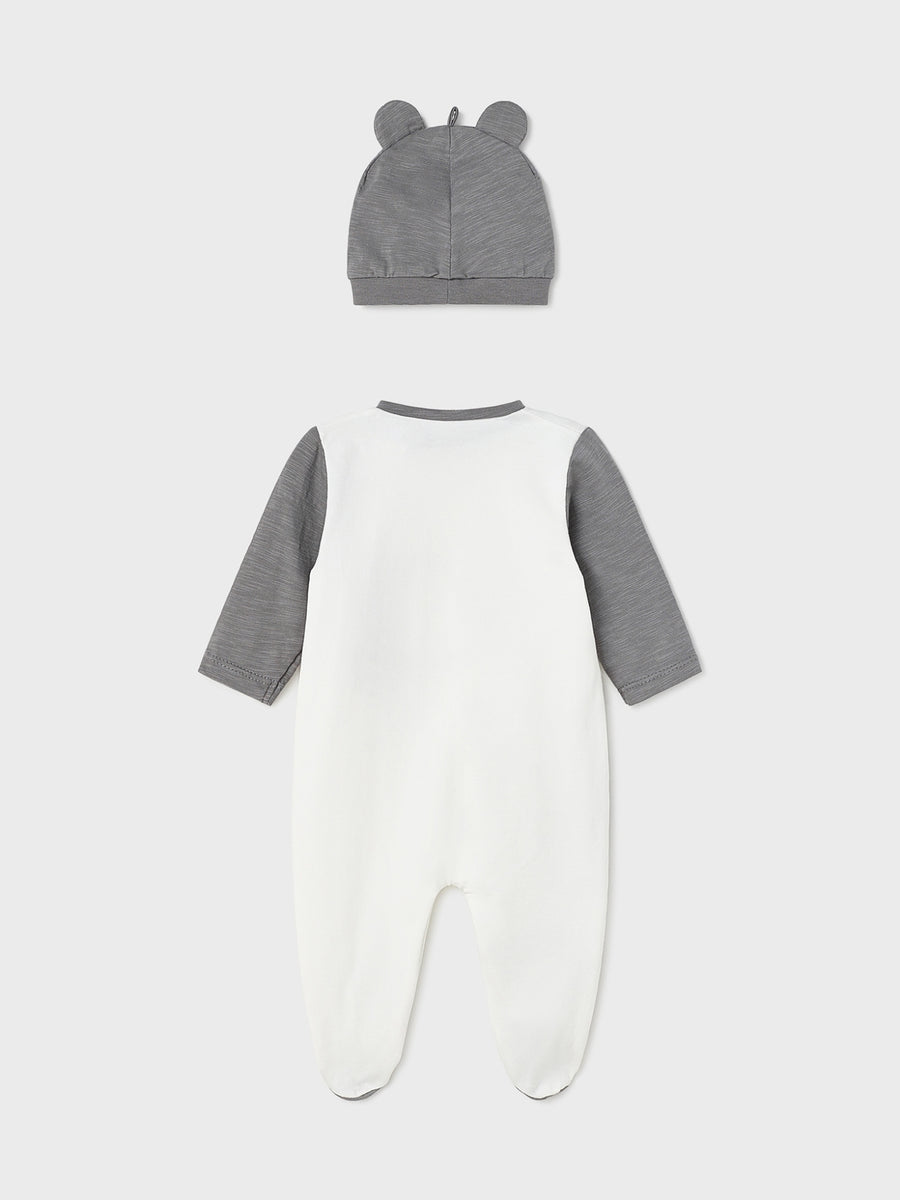 Fato bebé com gorro Elefante (Cinza Escuro)  para Bebé Menino - Mayoral