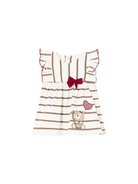 Vestido malha Crú (Creme / Pérola)  para Bebé Menina - Mayoral