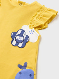 Vestido malha Sol (Amarelo)  para Bebé Menina - Mayoral