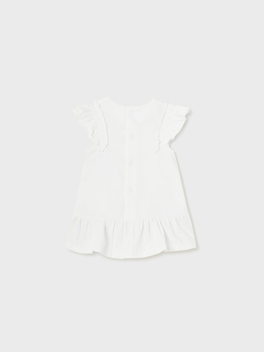 Vestido malha Branco (Branco)  para Bebé Menina - Mayoral