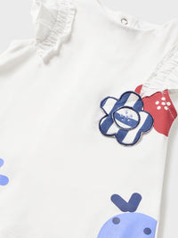 Vestido malha Branco (Branco)  para Bebé Menina - Mayoral