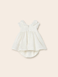Vestido devoré Crú (Creme / Pérola)  para Bebé Menina - Mayoral