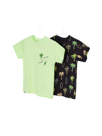 Set 2 T´shirts print liso Apio (Verde Alface)  para Menino - Mayoral
