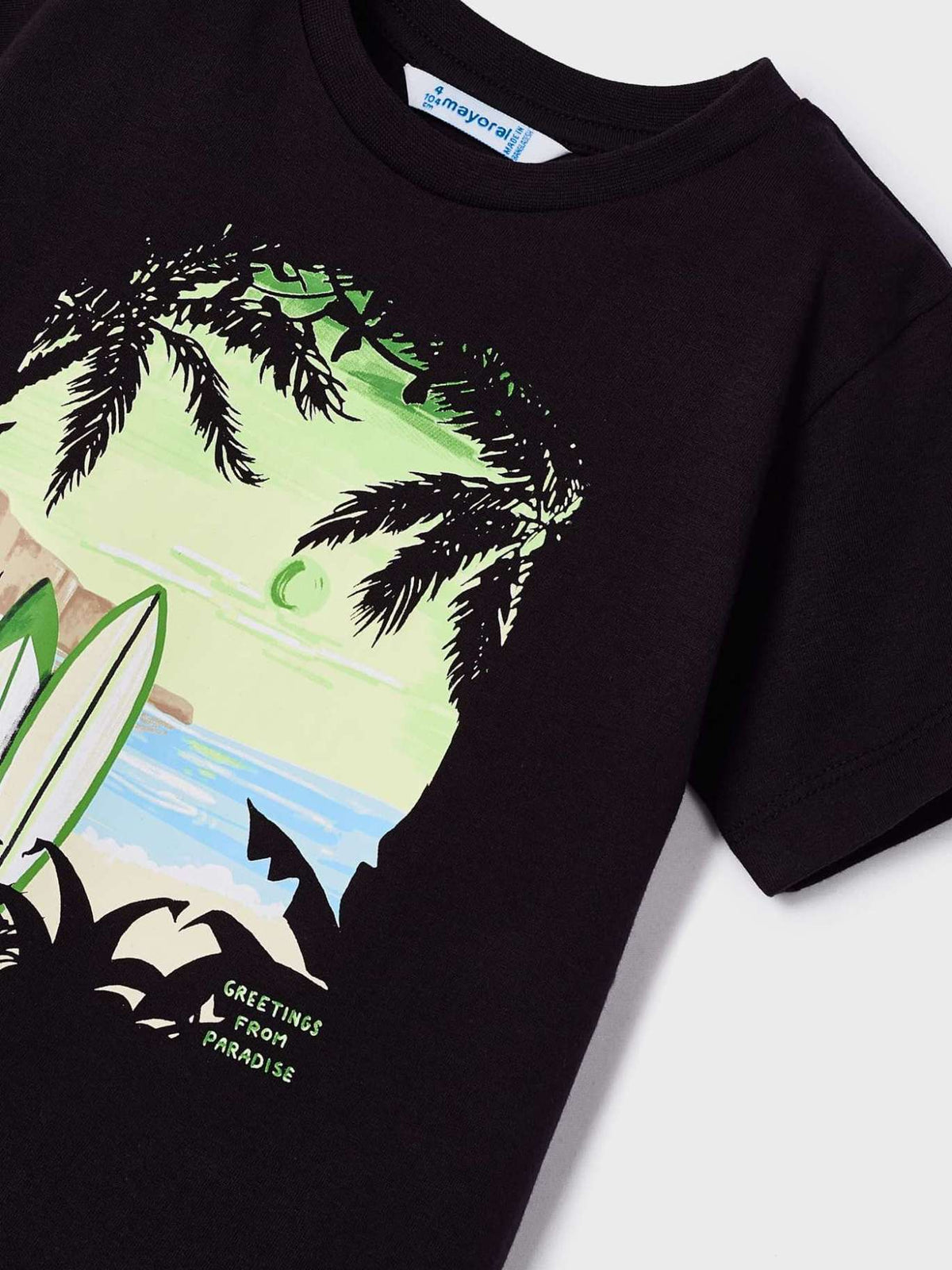 Camiseta "paradise" Preto (Preto)  para Menino - Mayoral