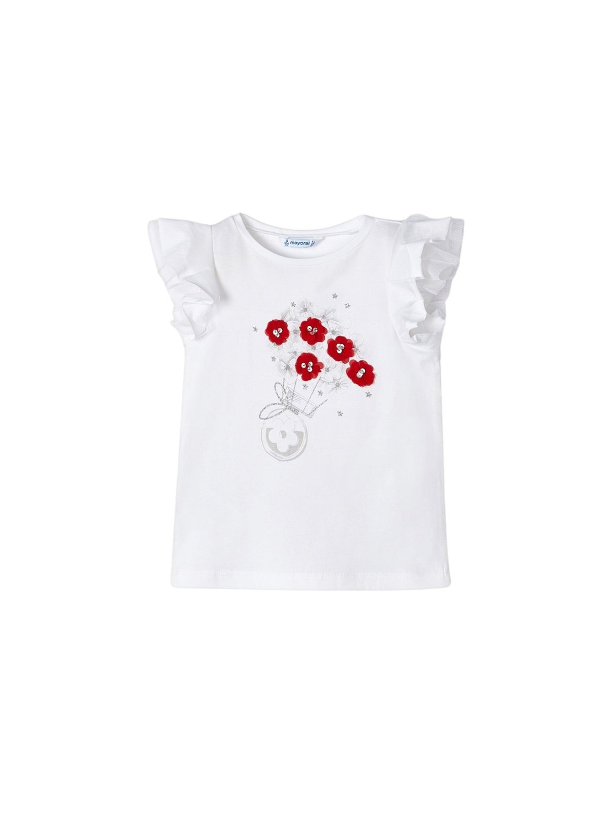 T´shirt aplicações Branco (Branco)  para Menina - Mayoral