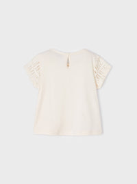Camiseta combinada Grão bico (Bege)  para Menina - Mayoral
