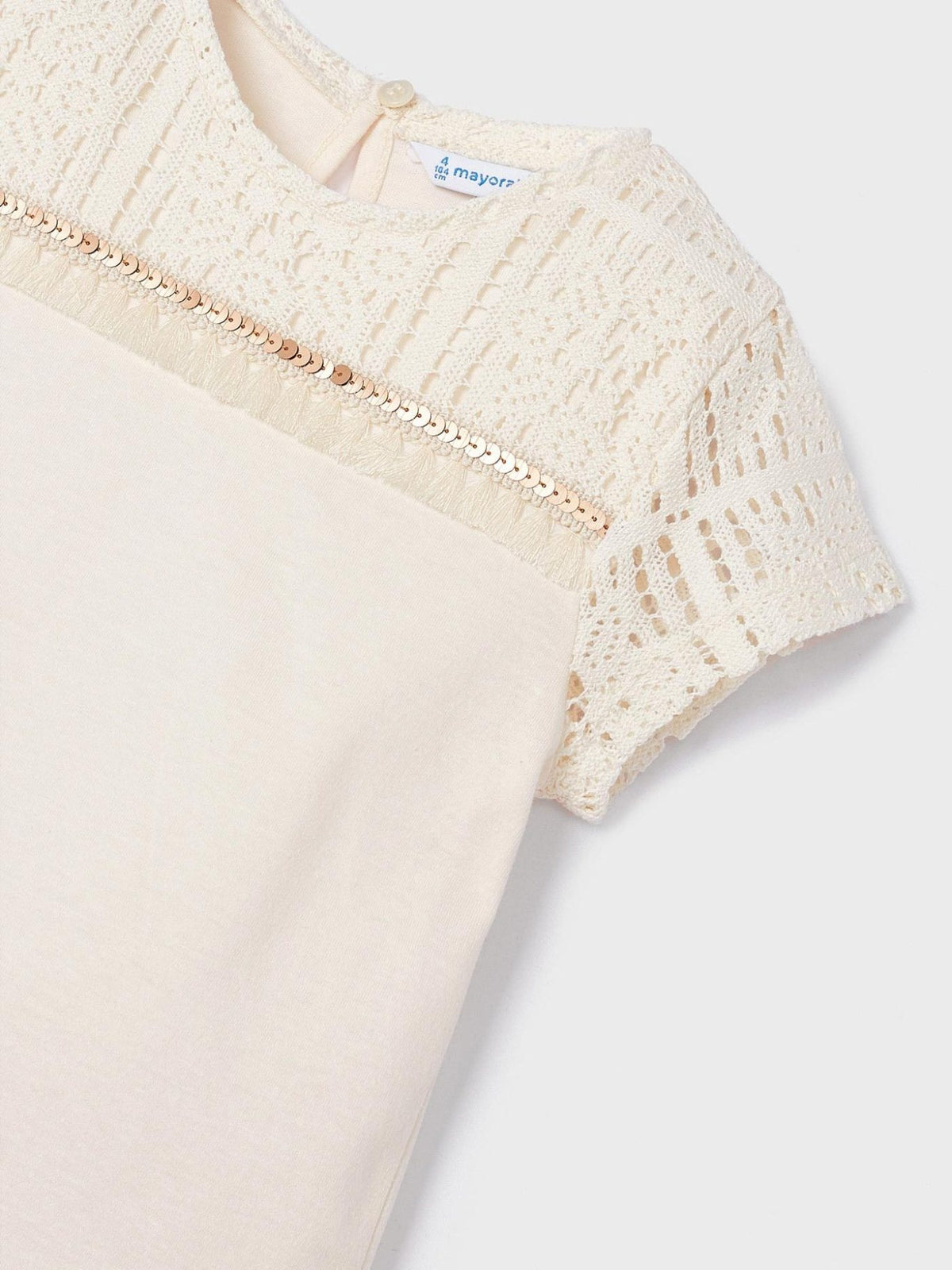 Camiseta combinada Grão bico (Bege)  para Menina - Mayoral