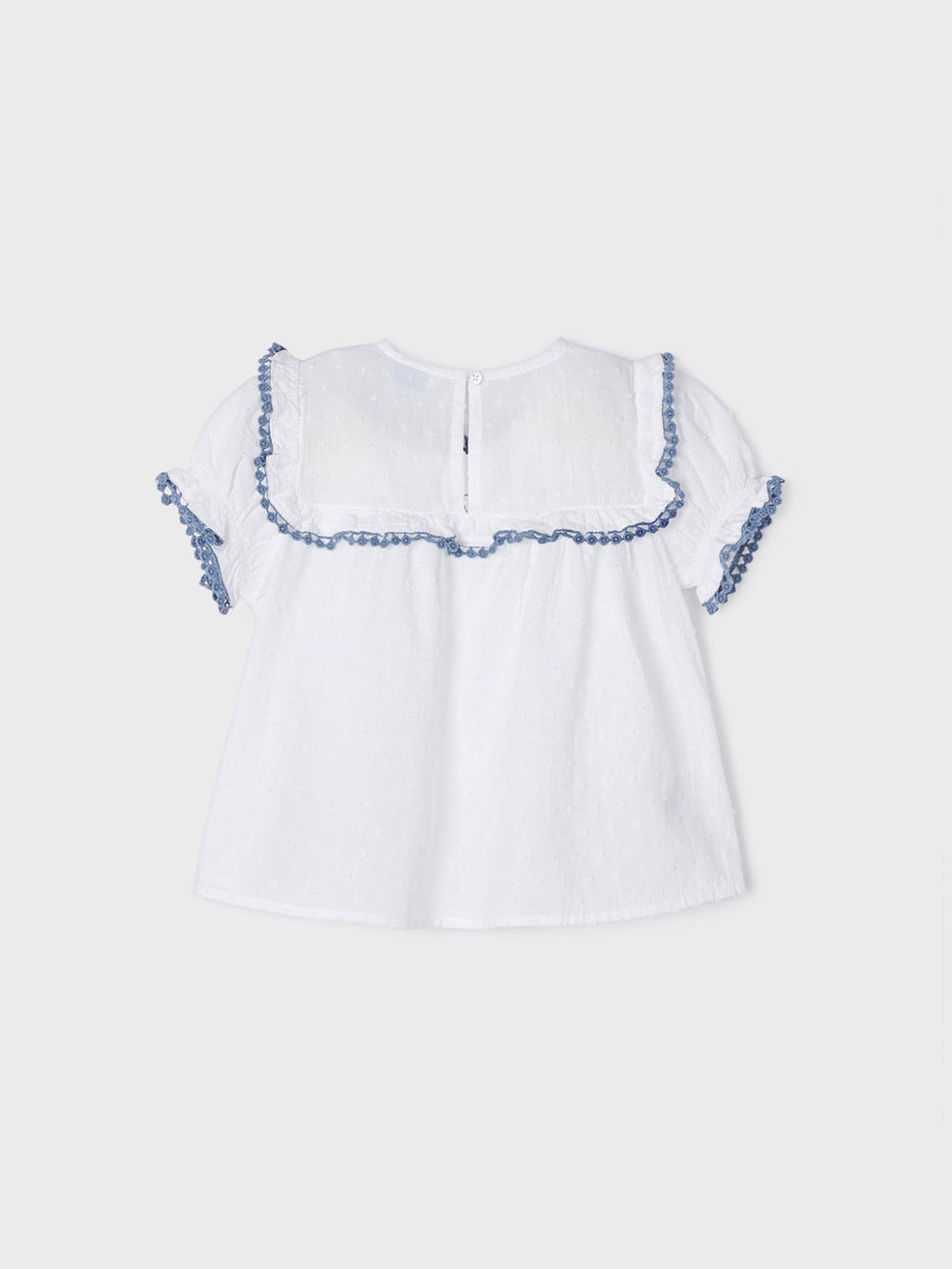 Túnica bordada plumeti Branco (Branco)  para Menina - Mayoral