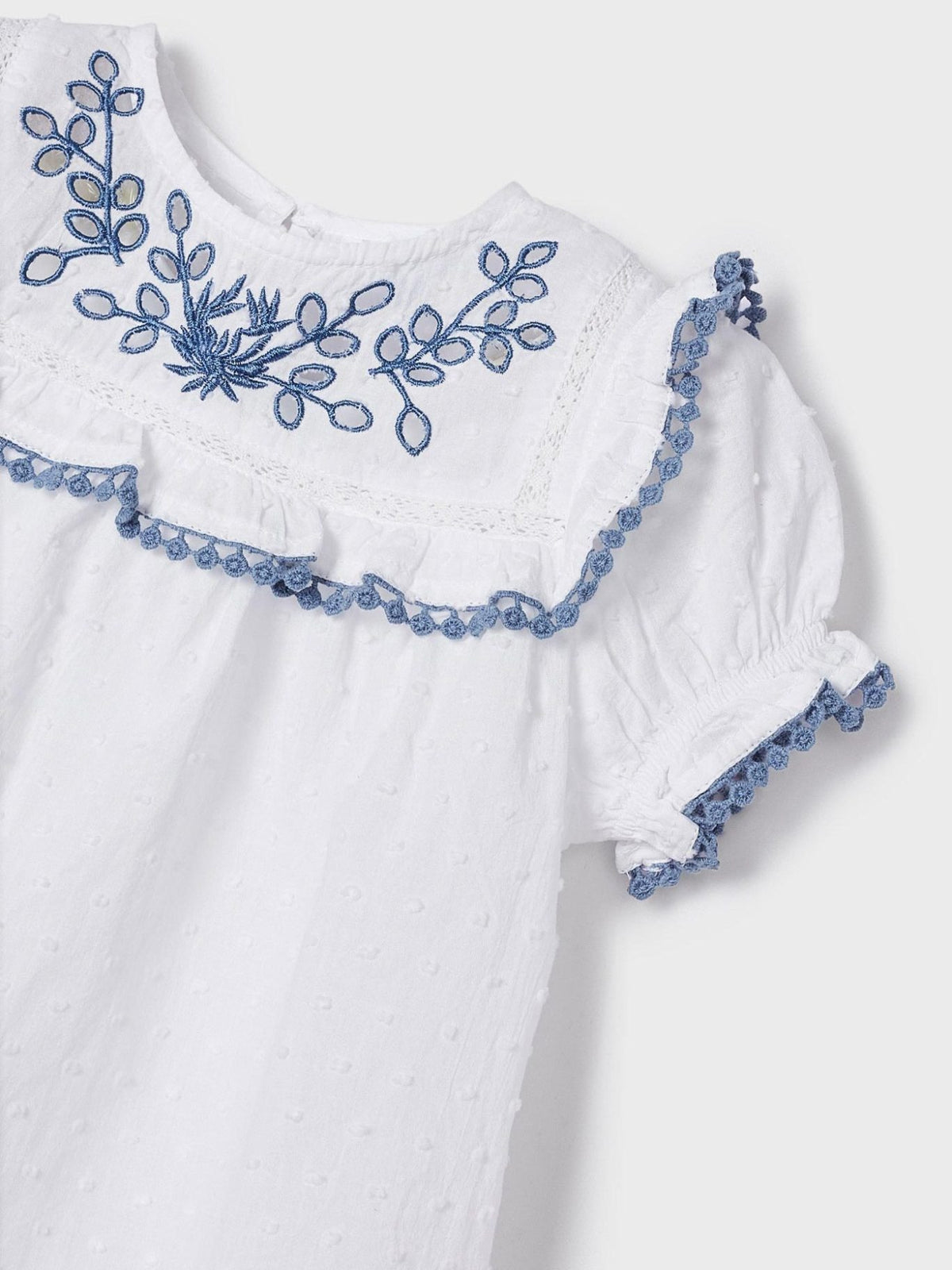Túnica bordada plumeti Branco (Branco)  para Menina - Mayoral