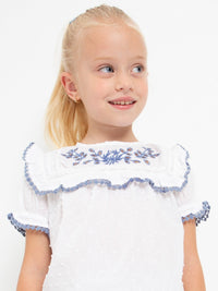 Túnica bordada plumeti Branco (Branco)  para Menina - Mayoral
