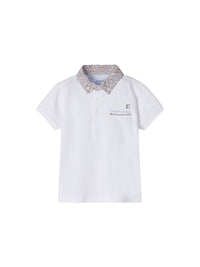 Polo m/curta contrastes Branco (Branco)  para Menino - Mayoral