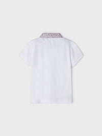 Polo m/curta contrastes Branco (Branco)  para Menino - Mayoral