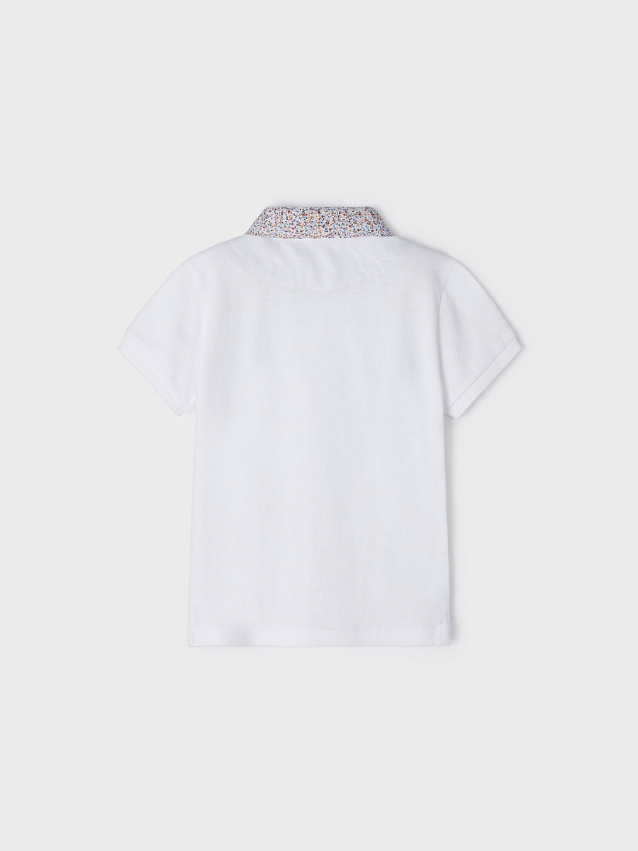 Polo m/curta contrastes Branco (Branco)  para Menino - Mayoral