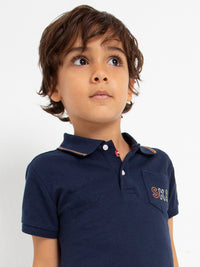 Polo m/curta prints Marinho (Marinho)  para Menino - Mayoral