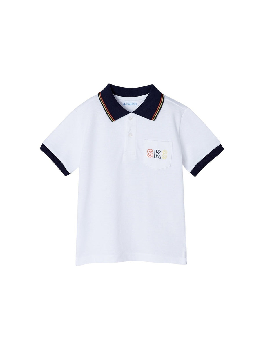 Polo m/curta prints Branco (Branco)  para Menino - Mayoral