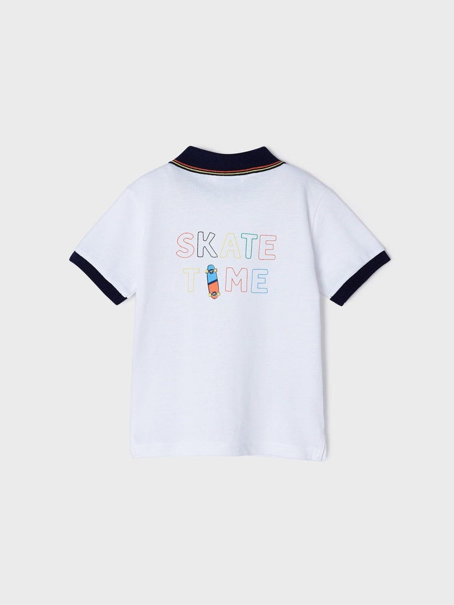 Polo m/curta prints Branco (Branco)  para Menino - Mayoral