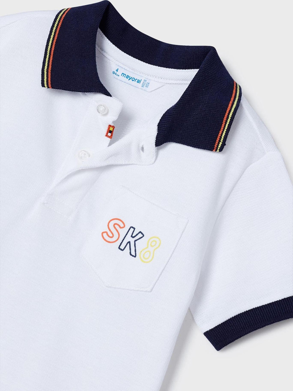 Polo m/curta prints Branco (Branco)  para Menino - Mayoral