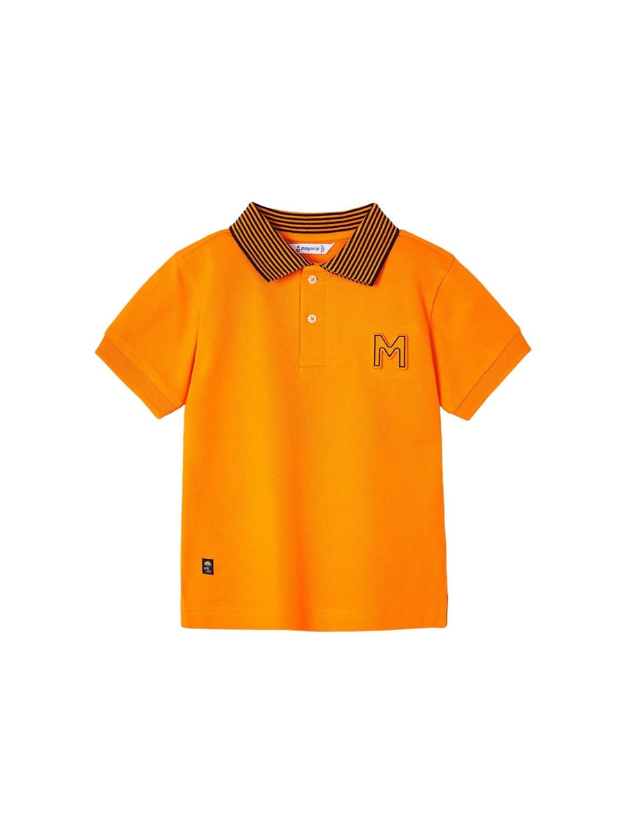 Polo m/curta embossed Manga (Laranja)  para Menino - Mayoral