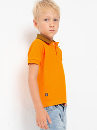 Polo m/curta embossed Manga (Laranja)  para Menino - Mayoral
