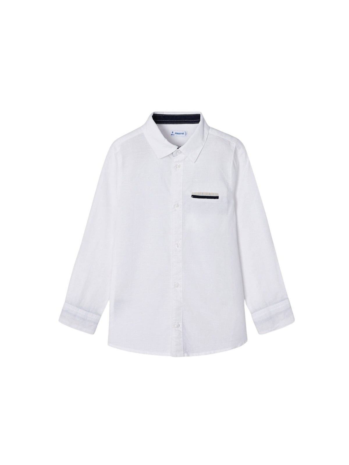 Camisa m/comp. linho tailorin Branco (Branco)  para Menino - Mayoral