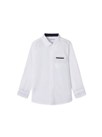 Camisa m/comp. linho tailorin Branco (Branco)  para Menino - Mayoral