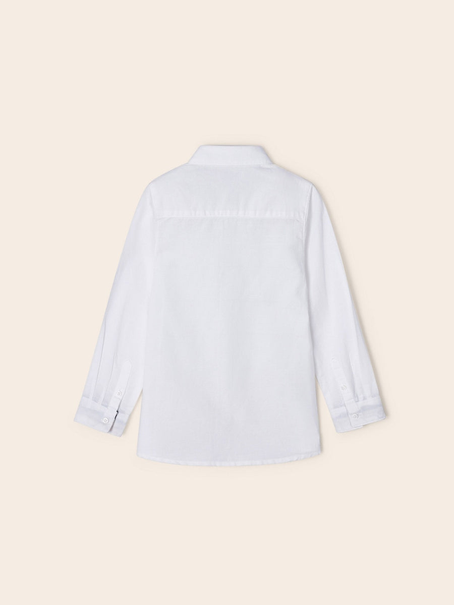 Camisa m/comp. linho tailorin Branco (Branco)  para Menino - Mayoral