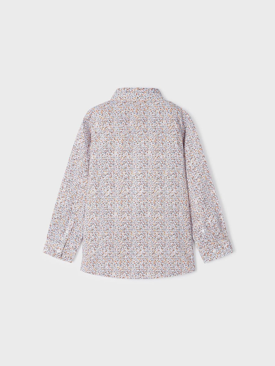 Camisa m/comp. estamp. floral Flores (Laranja)  para Menino - Mayoral