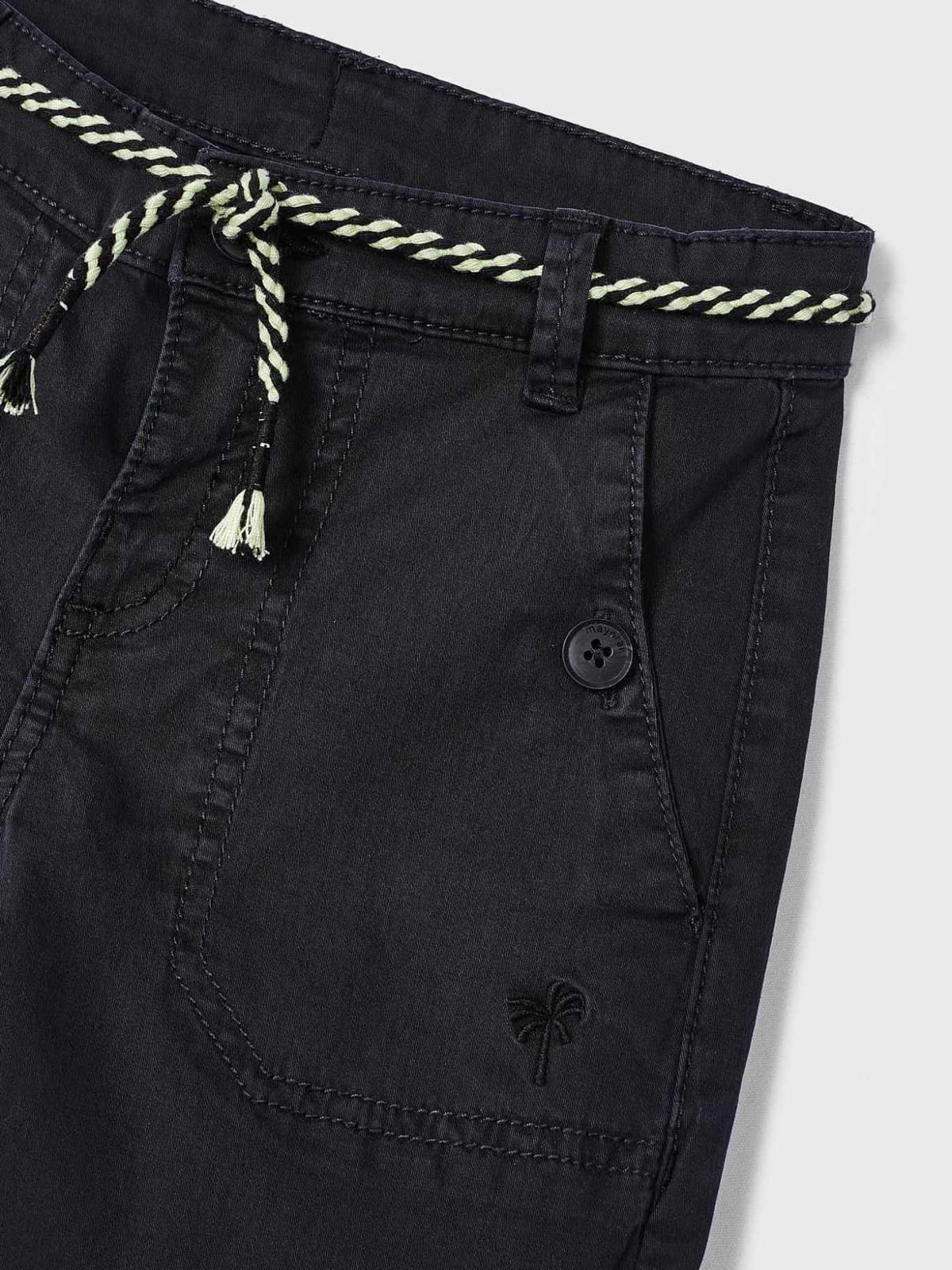 Bermuda cordão cinto Preto (Preto)  para Menino - Mayoral