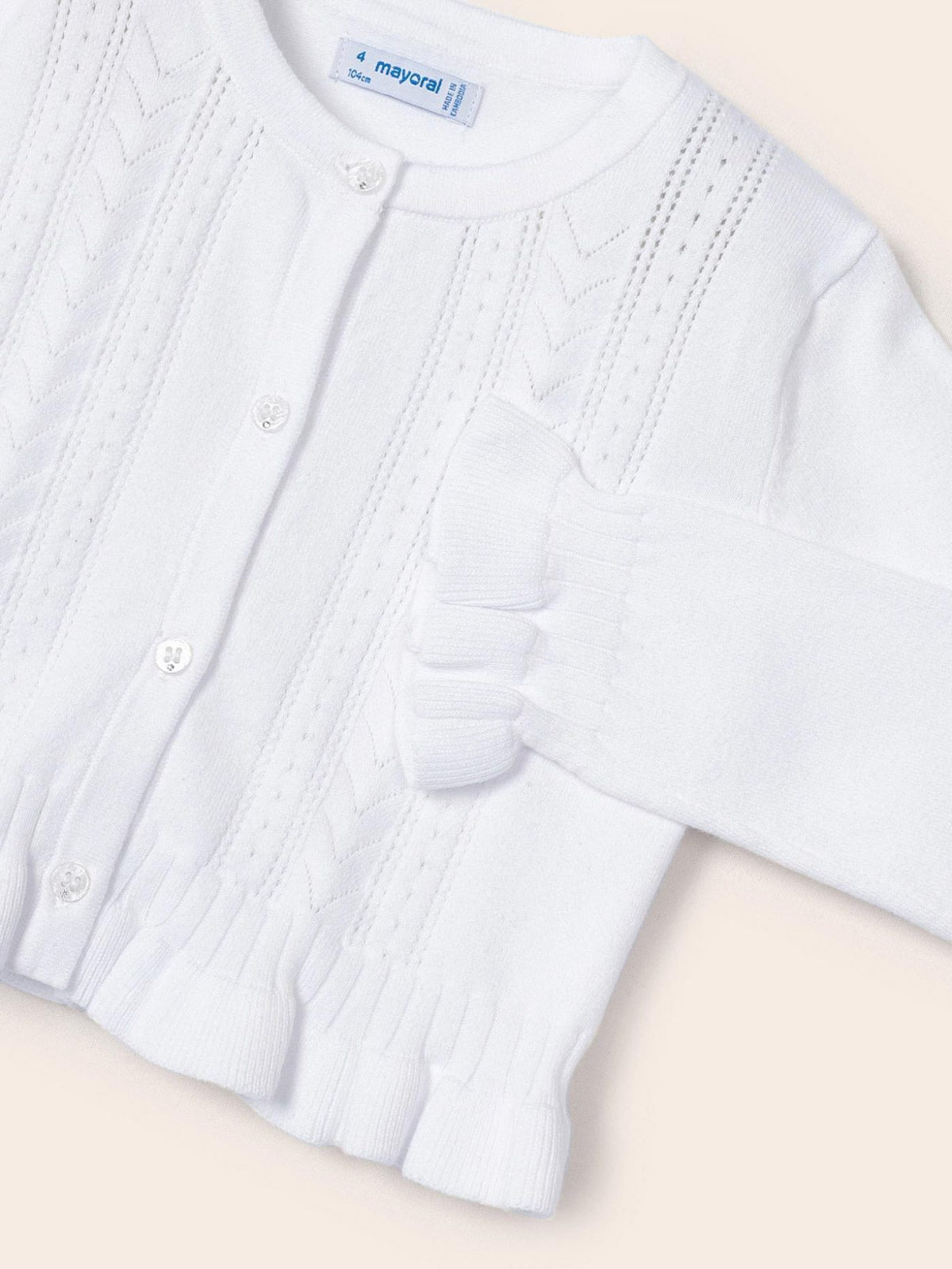 Casaco tricot Branco (Branco)  para Menina - Mayoral