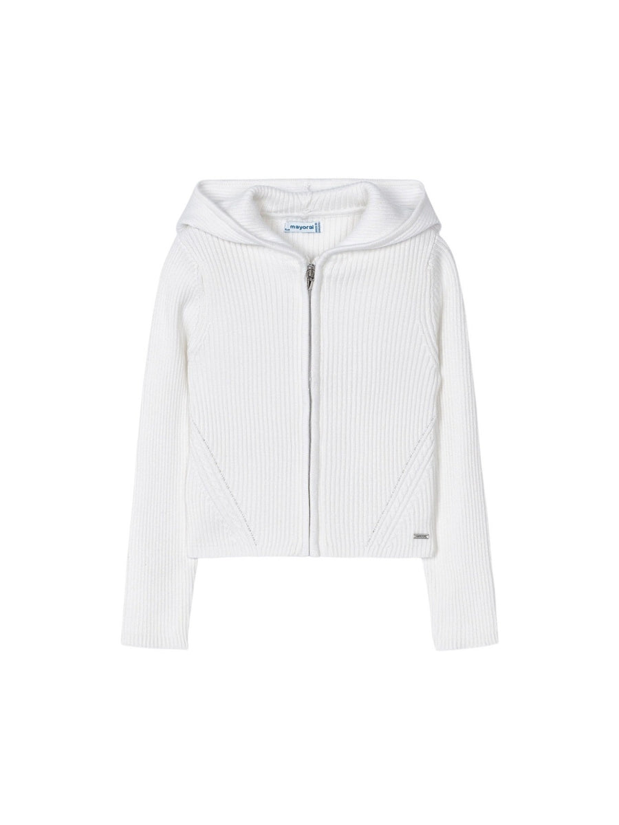 Casaco tricot canelado Branco (Branco)  para Menina - Mayoral