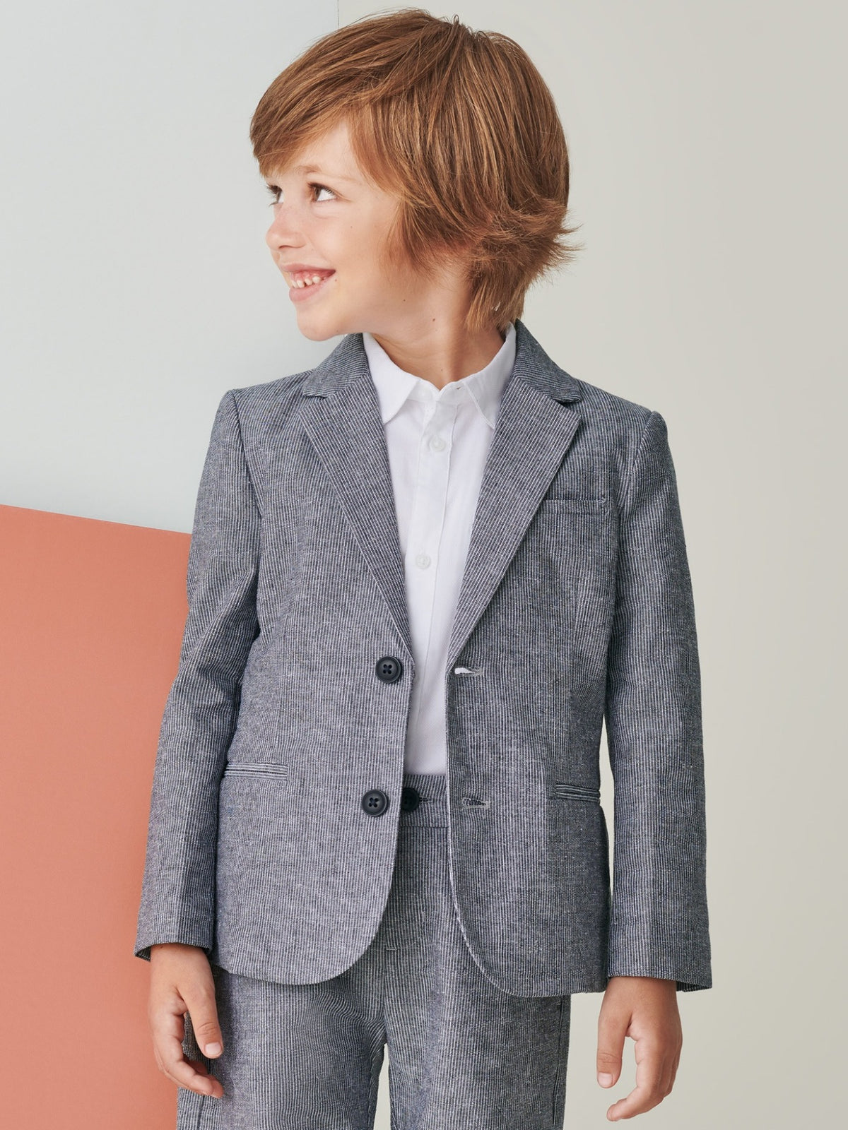 Jaqueta linho tailoring Riscas (Azul)  para Menino - Mayoral