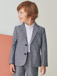 Jaqueta linho tailoring Riscas (Azul)  para Menino - Mayoral