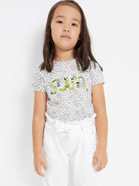 Calça slouchy Branco (Branco)  para Menina - Mayoral